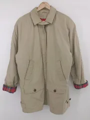 ■ TOWNE by LONDON FOG 2WAY ロールアップ 長袖 コート サイズM ベージュ レッド系 マルチ レディース P  【1308040018023】