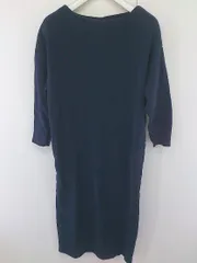 ◇ AZUL BY MOUSSY アズールバイマウジー 七分袖 膝下丈 ニットワンピース サイズS ネイビー レディース  【中古】 【1206200006074】のサムネイル