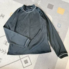 NIKE GOLF ナイキゴルフ　バックハーフジップ　モックネック　ヴィンテージ　レディース　M　メンズ　黒　白ライン　NIKEロゴ　ロンT 　920220