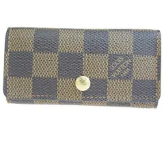 【中古】 ルイヴィトン LOUIS VUITTON ミュルティクレ 4連キーケース ダミエ エベヌ レザー N62631 01EQ637