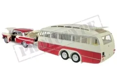 【中古】ミニカー 1/18 シムカ ヴデット 1958 ＆ Henon トレーラーハウス(カーディナルレッド×アイボリー) [185728]のサムネイル