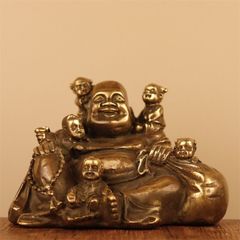 招き猫 特大七福神 置物 ゴールドカラー開運 - メルカリ