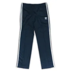 古着 adidas アディダス トラックパンツ ジャージ トレフォイルロゴ 3ライン ブラック 3L 255-40