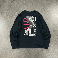美USED NIKE Air Mike Jordan Brand L/S Tee Dunk High Black ナイキ エアジョーダン ダンクハイ 長袖 Tシャツ ロンT カットソー 両面プリント ブラック XL ビッグサイズ DH8977-010