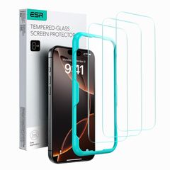 【人気商品】強化ガラスフィルム いphone16pro スクリーン保護フィルム3枚 保護フィルム 簡単取り付けツール付き ガラスフィルム iphone 16 16 pro フィルム Pro 硬度9H 軍事規格の飛散防止力 iPhone HD 耐傷性 ESR ア