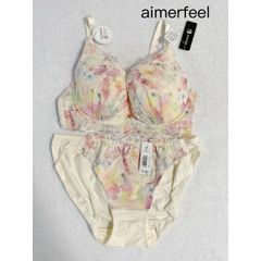 【新品】 aimerfeel  エメフィール　ブラジャー＆ショーツセット D75/LL 送料込み  6456089