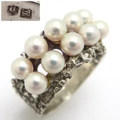 TASAKI ベビーパール シルバー リング SV パール 4.3～4.5mm 指輪 約17号 ヴィンテージ 田崎真珠 タサキ ◆送料込◆質屋-9236