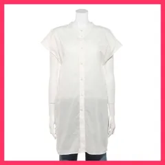 ★スタッフおすすめ★【chocol raffine robe】フレンチスリーブバ バンドカラーで上品な印象に仕上げたシャツチュニック。フレ 上品　おすすめ おしゃれ　★売れ筋★　人気 高見え　高級感