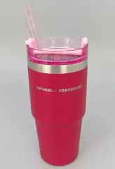 【中古】マグカップ･湯のみ STANLEYグリッタービビッドピンク 3WAYステンレスタンブラー 473ml 「スターバックス コーヒー×スタンレー」