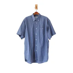 ラコステ 半袖 BDシャツ フランス製 ブルー系のチェック柄 39 （w-1520604）