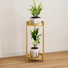 園芸ラック 2段 フラワースタンド フラワーラック 鉢置き 花台 プランター置き 花 ガーデニング 観葉植物 丸 鉢置き台 ガーデン アイアンスタンド 花台 植物棚 玄関 棚 花 植物 多肉植物 北欧風 植物棚 玄関棚 盆栽スタンド お洒落 シンプル ゴールド