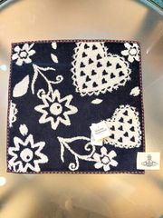 【未使用・新品】【公式正規取扱い】Vivienne Westwood（ヴィヴィアンウエストウッド）HEART AND FLOWERS タオルハンカチ ハート 花柄 ギフト プレゼント