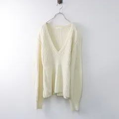 【値下げ】ケイル KAYLE WOOL RIB PEPLUM KNIT ウール リブ リパーム ニット プルオーバー F/オフホワイト トップス 長袖【2400014073072】のサムネイル