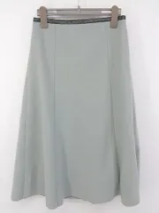 ◇ Te chichi テチチ 起毛 膝下丈 フレア スカート サイズM ライトブルー系 レディース E  【1304260027852】