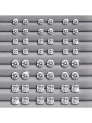 ジュエリー レディース イヤーアクセサリー 48個セット ラウンド&スクエア スタッドピアス レディース、エレガントでシンプルなデザイン、様々なカジュアルファッションのギフトに