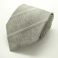 ピエールカルダン ブランド ネクタイ ストライプ柄 シルク PO メンズ グレー Pierre Cardin 【中古】