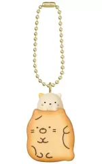 【中古】食玩 キーホルダー 4.ねこ 「すみっコぐらし ビスケットつきチャーム」