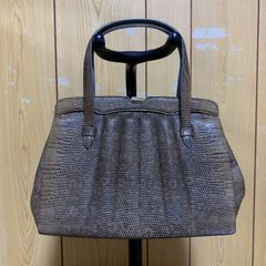 リザード革 ピンク がま口財布付き がま口タイプ トカゲ ヴィンテージ 