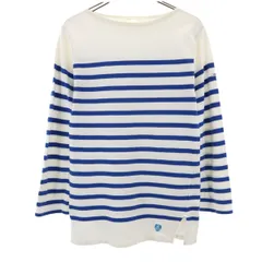 ORCIVAL オーシバル フランス製 ボーダー柄 長袖 バスクシャツ ホワイト レディース 古着