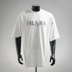 【今日特価】Prada 25ss 3D シャドー文字刺繍 T シャツ