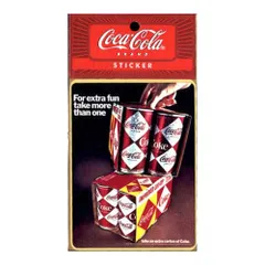 【メール便発送】COCA-COLA BRAND コカコーラブランド アドバタイジングステッカー ＃14 シール デカール アメリカ雑貨 アメリカン雑貨のサムネイル