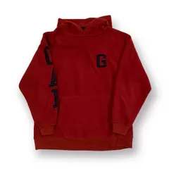 90-00s OLD GAP プルオーバーフリースパーカー レッド パッチ加工