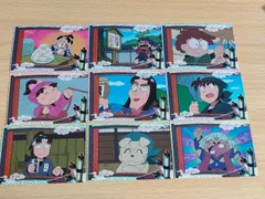 aca97 忍たま乱太郎 カード 乱太郎 きり丸 しんべヱ くノ一 山田伝蔵 山田先生 土井半助 土井先生 ヘムヘム 小松田秀作