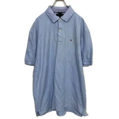 TOMMY HILFIGER 半袖 ロゴ ポロシャツ XL ライトブルー トミーヒルフィガー 古着卸 アメリカ仕入 a708-5581