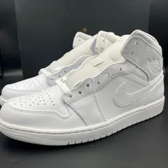 Air Jordan 1 mid Triple Whiteエアジョーダン1 27 Nike Women's Air Jordan 1 Mid 