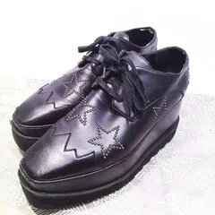 【希少】ステラマッカートニー　スタースタッズ　厚底スニーカー　ブラック　EU37　約23.5㎝