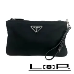 PRADA クラッチバッグ ベージュと青のグラデーション　サフィアーノ　美品 PRADA クラッチバッグ ベージュと青のグラデーション