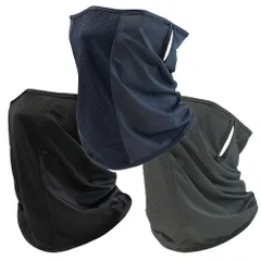 新品 [ALUBES] フェイスカバー 【3枚入りUPF50+・冷感・吸汗速乾】 フェイスガード ネックガード ネックカバー 耳掛け式 脱ぎ防止 冷感 夏 紫外線対策 UVカット 吸汗速乾 日よけ 日焼け防止 男女兼用