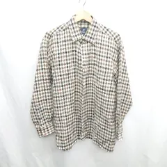 ◇ ⊂ REGAL FRIEND チェック柄 長袖 シャツ サイズL ブラウン ブラック メンズ E  【1411280048740】のサムネイル
