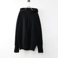 美品 ドゥーズィエムクラス CA5G フードパーカープルオーバー カシミヤ 黒 定価4.2万 ドゥーズィエムクラス Deuxieme Classe CA5G フードパーカー