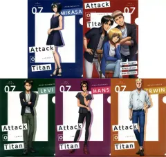 【中古】クリアファイル 全5種セット A4クリアファイル 「進撃の巨人 Season 3×ローソン」 対象商品購入特典