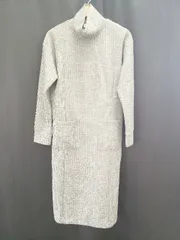 ◇ ⊇ スウィートマミー ハイネック マタニティ 長袖 膝下丈 ニット ワンピース サイズF ライトグレー系 レディース E  【1508060010261】