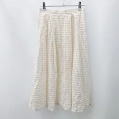 ◇ ⊂ DEICY デイシー 総柄 膝下丈 フレア スカート サイズ0 アイボリー系 レディース E  【1506130008880】