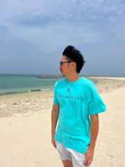 ビッグサイズ 特注 XXXL Tシャツ　Thank you＆Co. ティファニーブルー　　ユニセックス　半袖