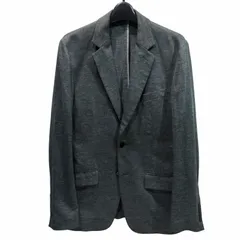 アニエスベーオム Agnes b. homme テーラードジャケット ブレザー スウェット地 リネン混 2B グレー T1 S相当 0209のサムネイル
