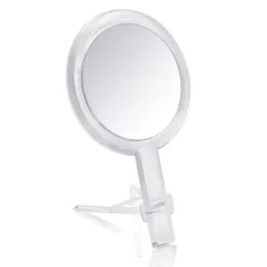 新品 スタンドミラー 化粧鏡 ハンドミラー メイク 7倍と等倍 卓上鏡 クリア 手鏡 両面鏡 円形 Gotofine