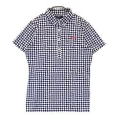 サイズ：L CALLAWAY キャロウェイ  半袖ポロシャツ ボタンダウン 千鳥柄 ネイビー系 [240101514989] ゴルフウェア レディース ストスト