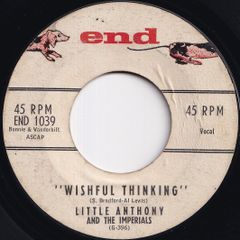 Little Anthony And The Imperials Wishful Thinking / When You Wish Upon A Star End US 1039 211852 R&B R&R レコード 7インチ 45