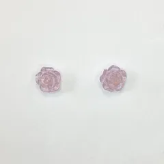 【ハンドメイド】UVレジン　薔薇　ピアス　B 