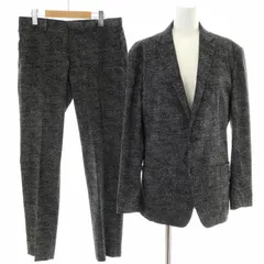 カルバンクライン CALVIN KLEIN スーツ フォーマル セットアップ 上下 2点セット テーラードジャケット 裏地ボーダー センターベント シングル パンツ 36 30 S M 黒 ブラック /XKのサムネイル