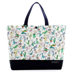 レッスンバッグ 男の子 マチ付き キルティング 手提げバッグ 絵本袋 トートバッグ 恐竜タウンは大忙し カラフルキャンディスタイル N7800400