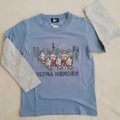 ウルトラヒーローズ　パンソンワークス　重ね着風　薄手長袖TシャツOR9104BL 120cm