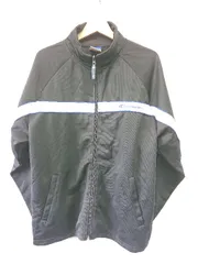 ◇ ⊇ Champion チャンピオン ジップアップ ジャージ調 長袖 トラックジャケット サイズM ブラック系 メンズ E  【1507100015259】