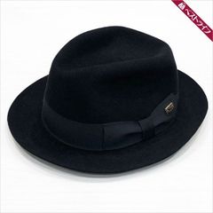 KNOX ノックス 兎毛 中折れハット 黒 55