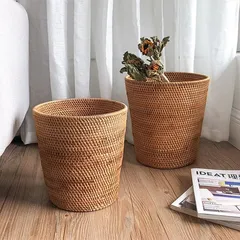 ヤマカワラタン ダストボックス カゴ 籠 山川譲　籐 ゴミ箱 山川ラタン GL-120S ダストボックス | 籐家具ならヤマカワラタン｜トップ