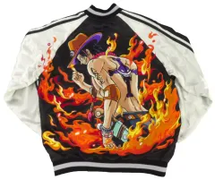 111美品 希少3L 火拳のエース ビッグ刺繍 スカジャン 111美品 希少3L 火拳のエース ビッグ刺繍 スカジャン